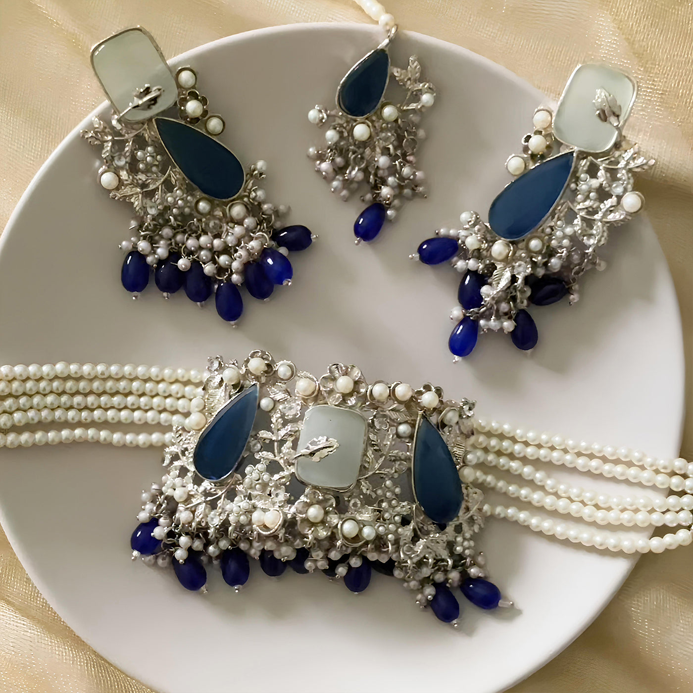 Emerald Pearl Enchantment Choker Set | CS-08
