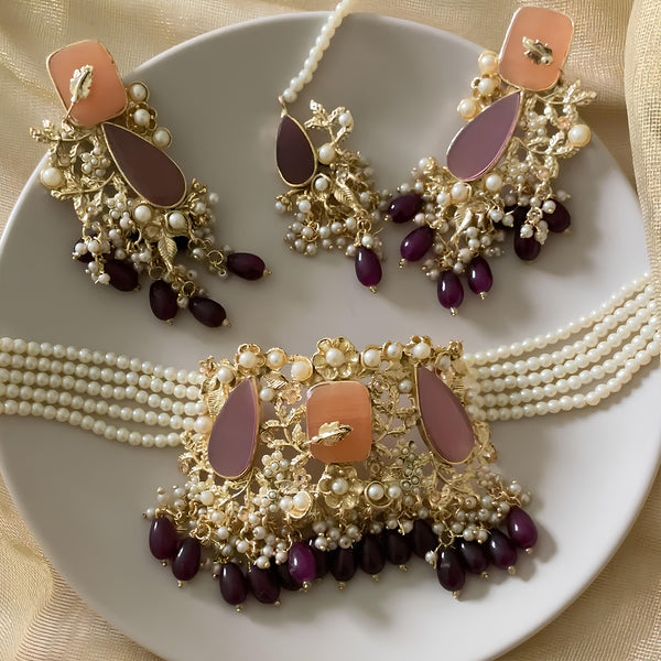 Emerald Pearl Enchantment Choker Set | CS-08