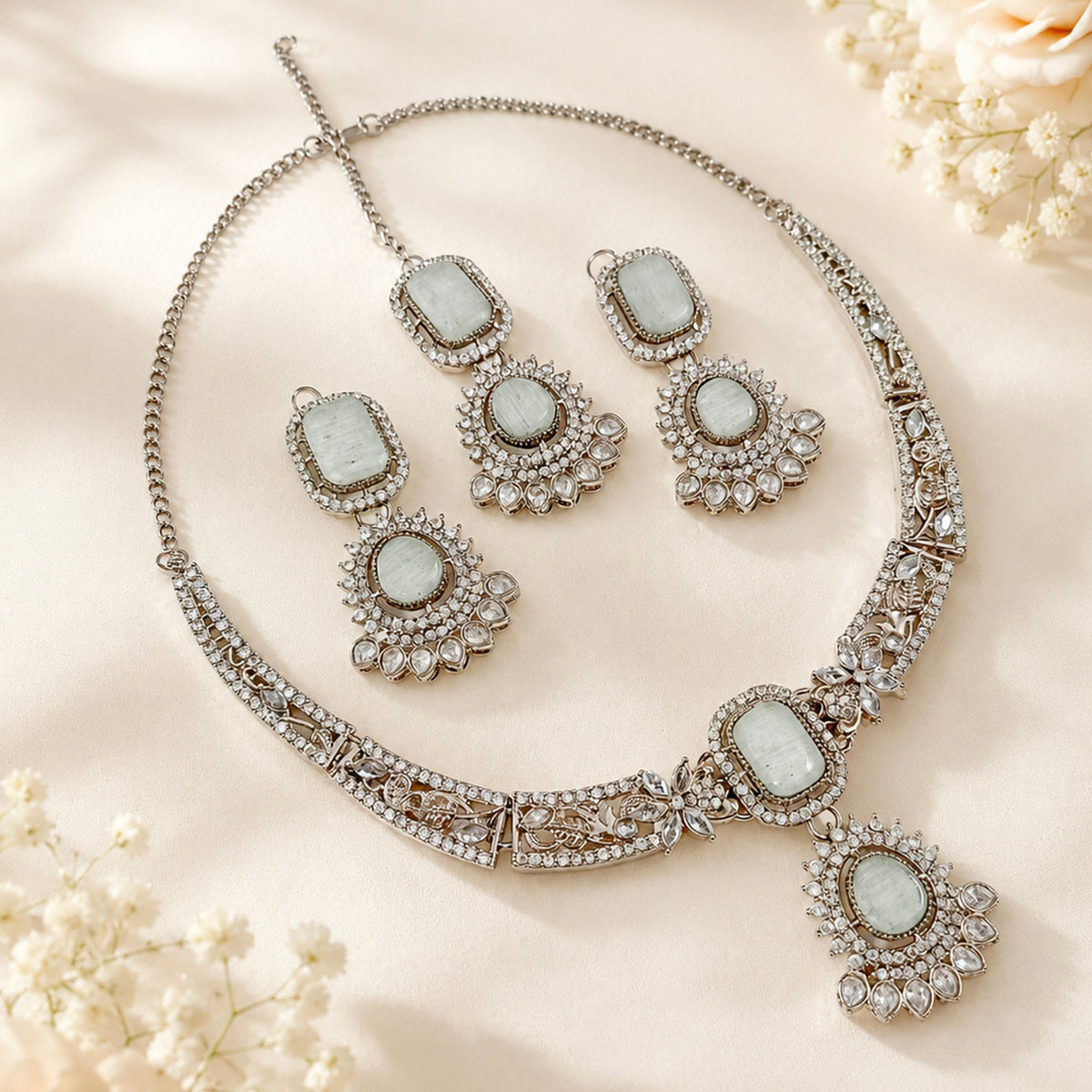 Gul-e-Mehraab Necklace Set - (S-79)