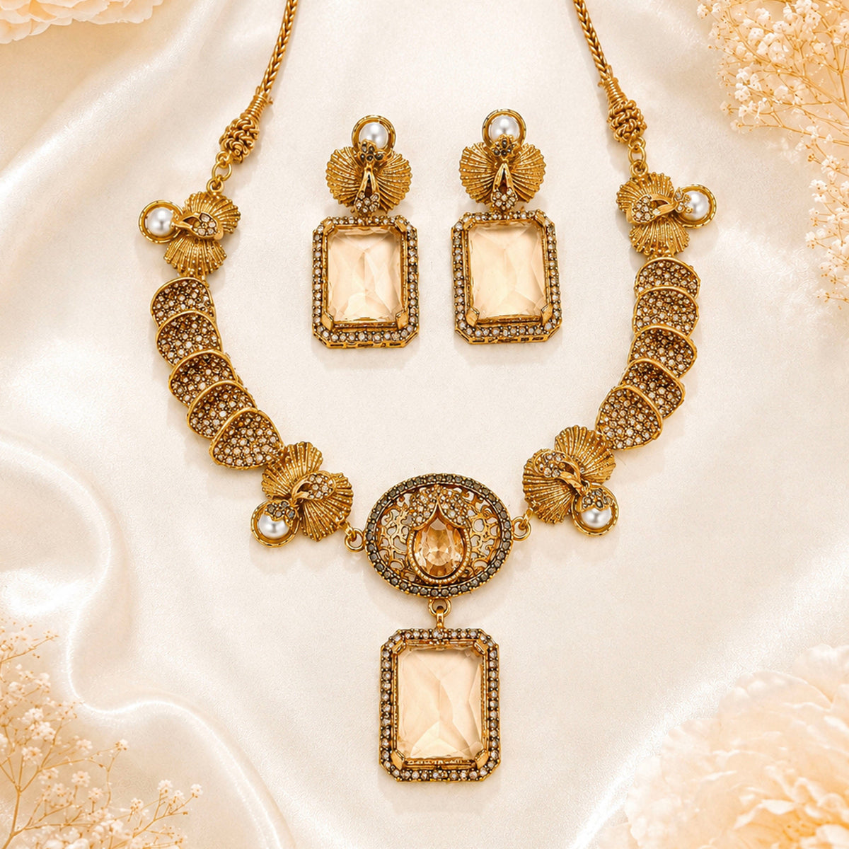 Jharokha Necklace Set - (S-76)