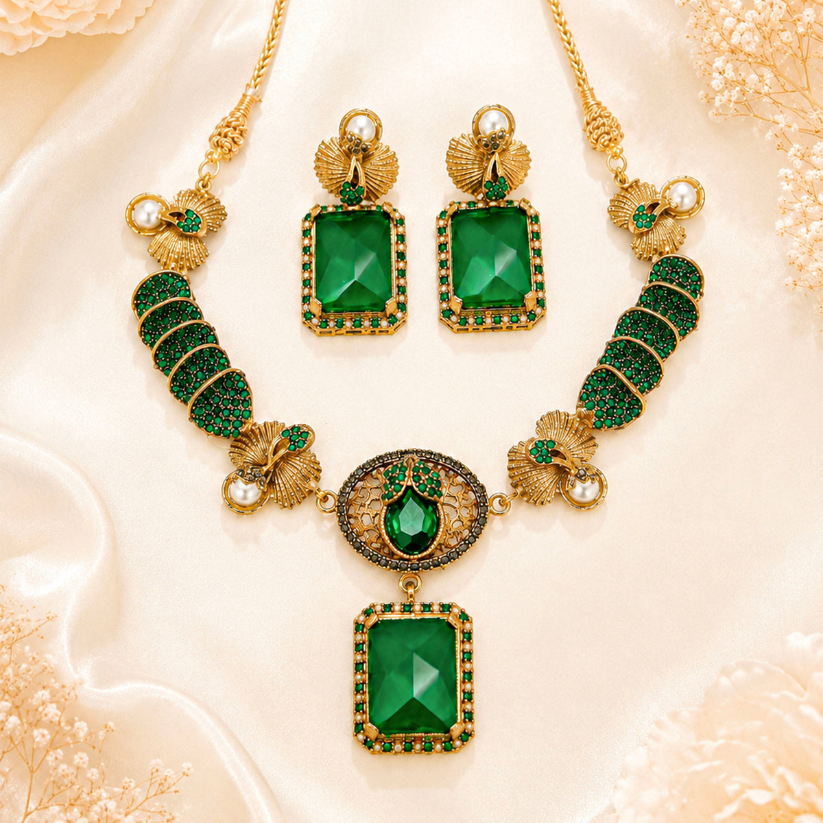 Jharokha Necklace Set - (S-76)