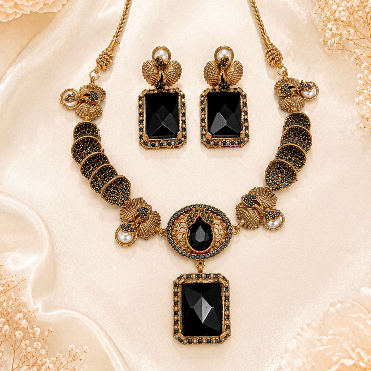 Jharokha Necklace Set - (S-76)