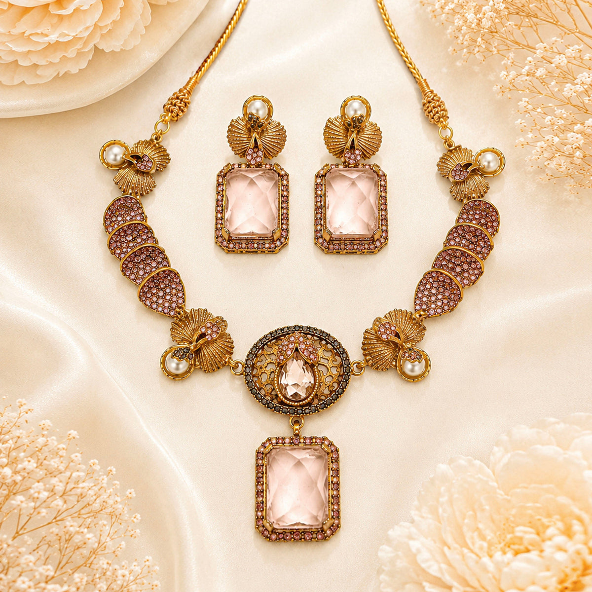 Jharokha Necklace Set - (S-76)