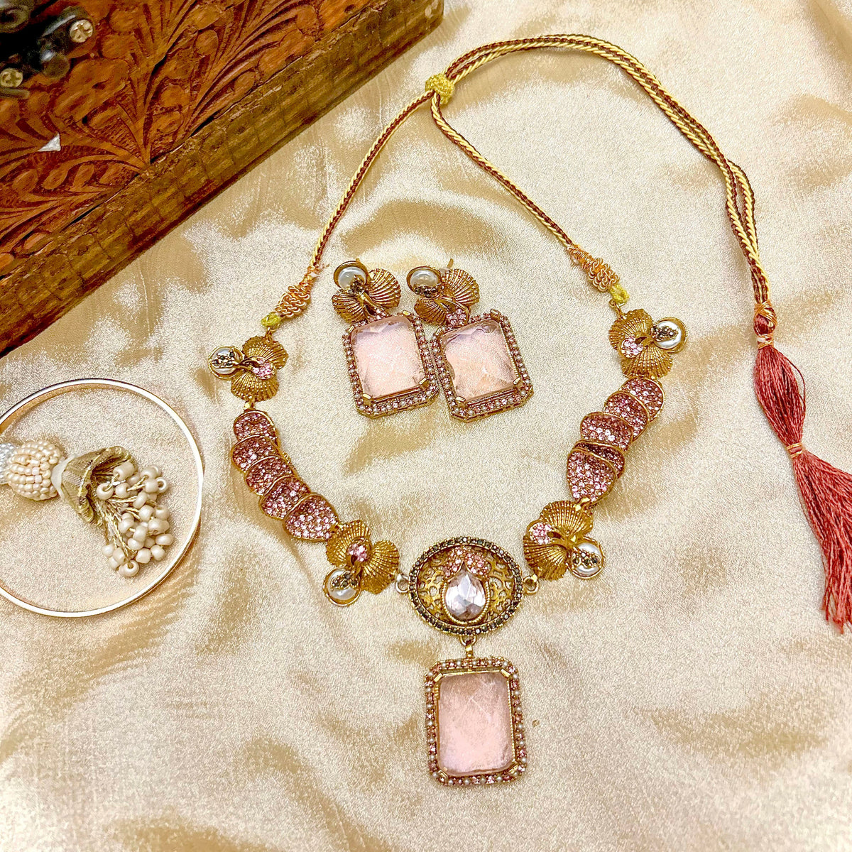 Jharokha Necklace Set - (S-76)