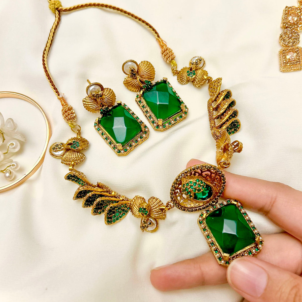 Jharokha Necklace Set - (S-76)