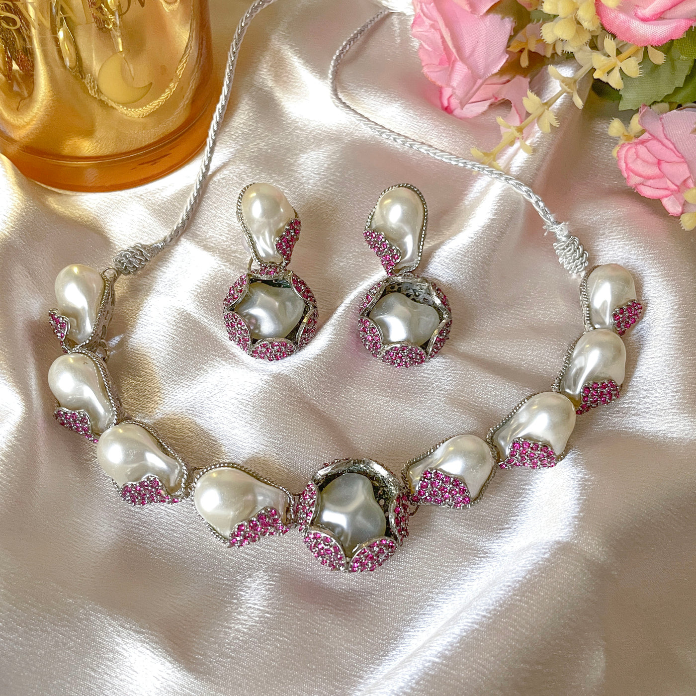Moti-e-Phool Necklace Set | S-50