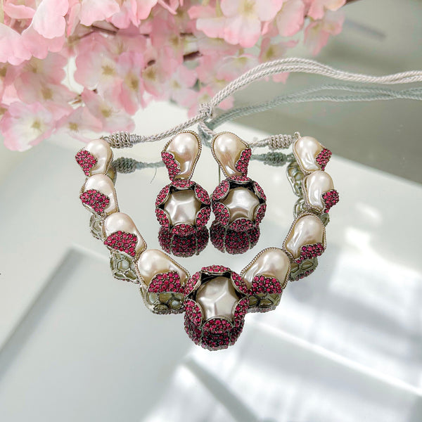 Moti-e-Phool Necklace Set | S-50