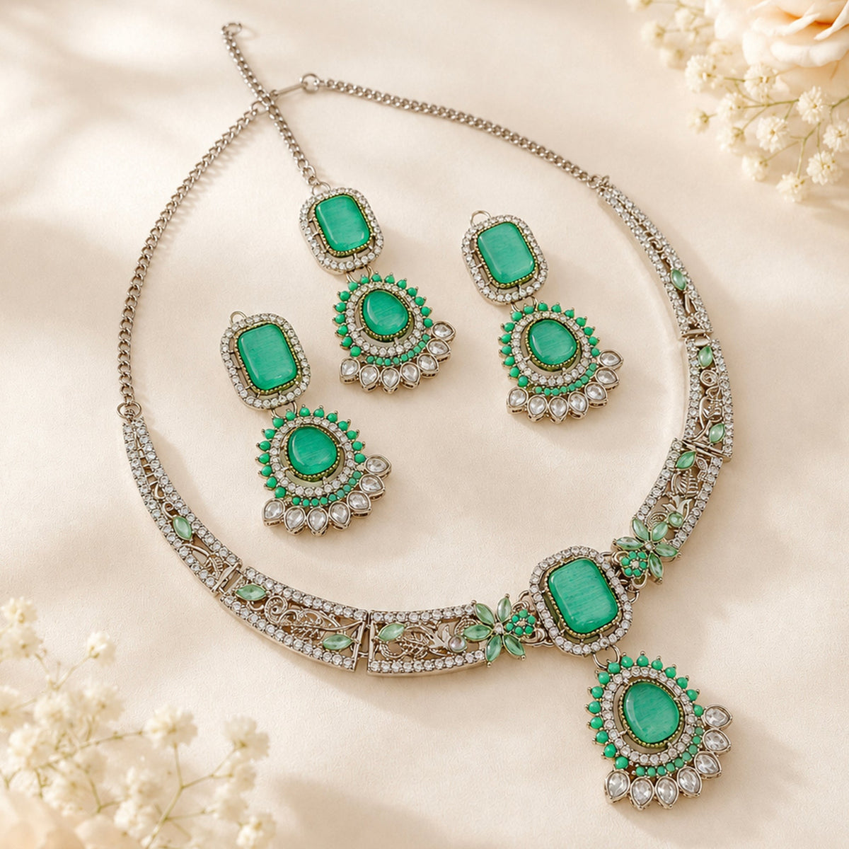 Gul-e-Mehraab Necklace Set - (S-79)